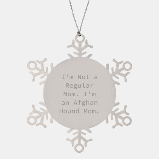 Afghan Hound Dog Mom Snowflake Ornament Gifts from Family for Christmas - Image 1
