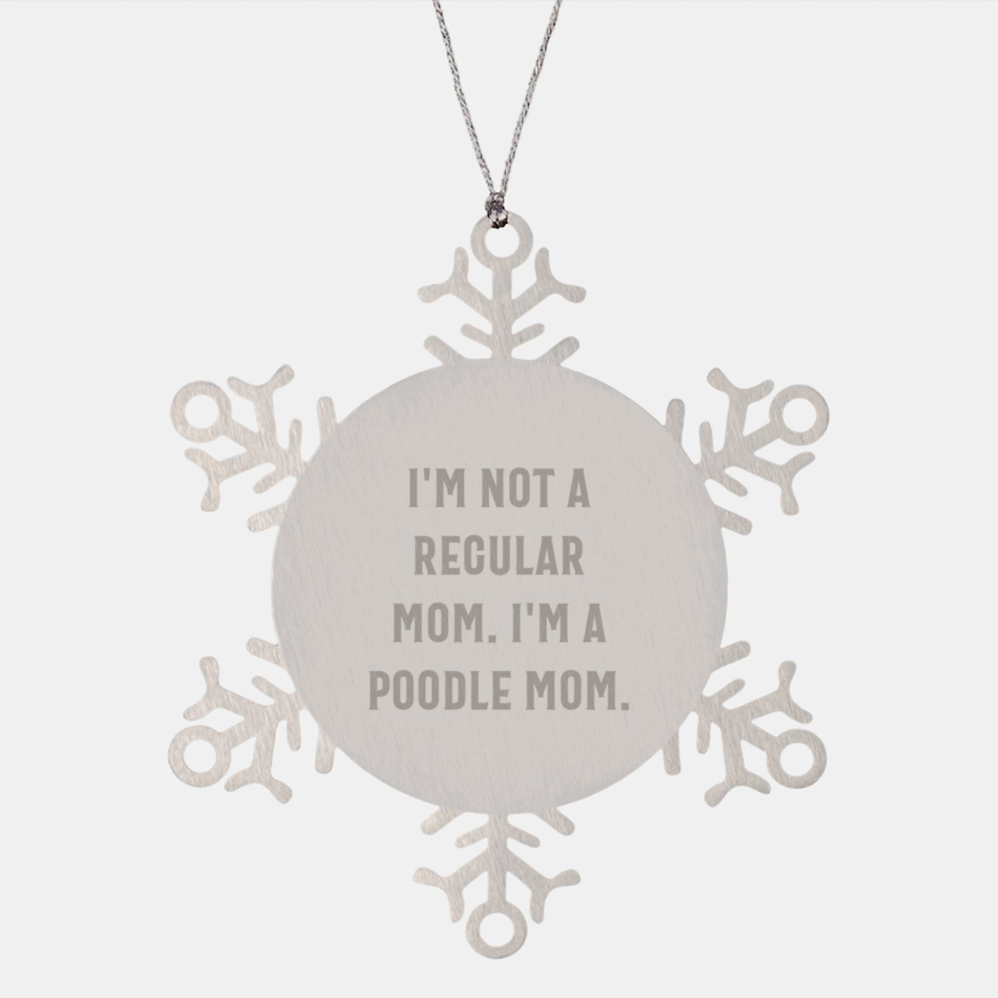 Poodle Dog Mom Snowflake Ornament Gifts from Family, Friends, or Coworkers for Christmas Unique Presents - Image 1