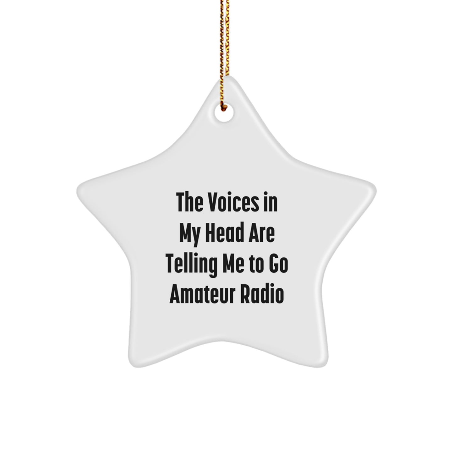 Funny Amateur Radio Gifts for Christmas - Star Ornament from Men to Friends - Image 1