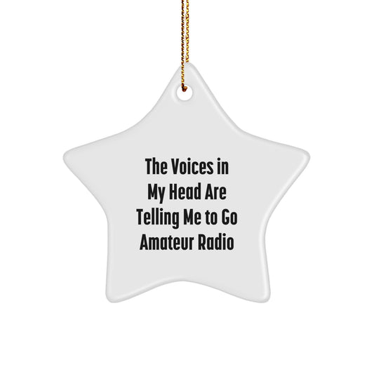 Funny Amateur Radio Gifts for Christmas - Star Ornament from Men to Friends - Image 1