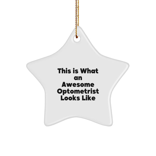 Optometrist Gifts from Family - This Is What An Awesome Star Ornament Looks Like, Funny Christmas Decoration - Image 1