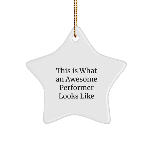 Funny Performer Gifts from Friends, This Is What An Awesome Star Ornament Looks Like, Perfect Christmas Decorations for Men and Women - Image 1