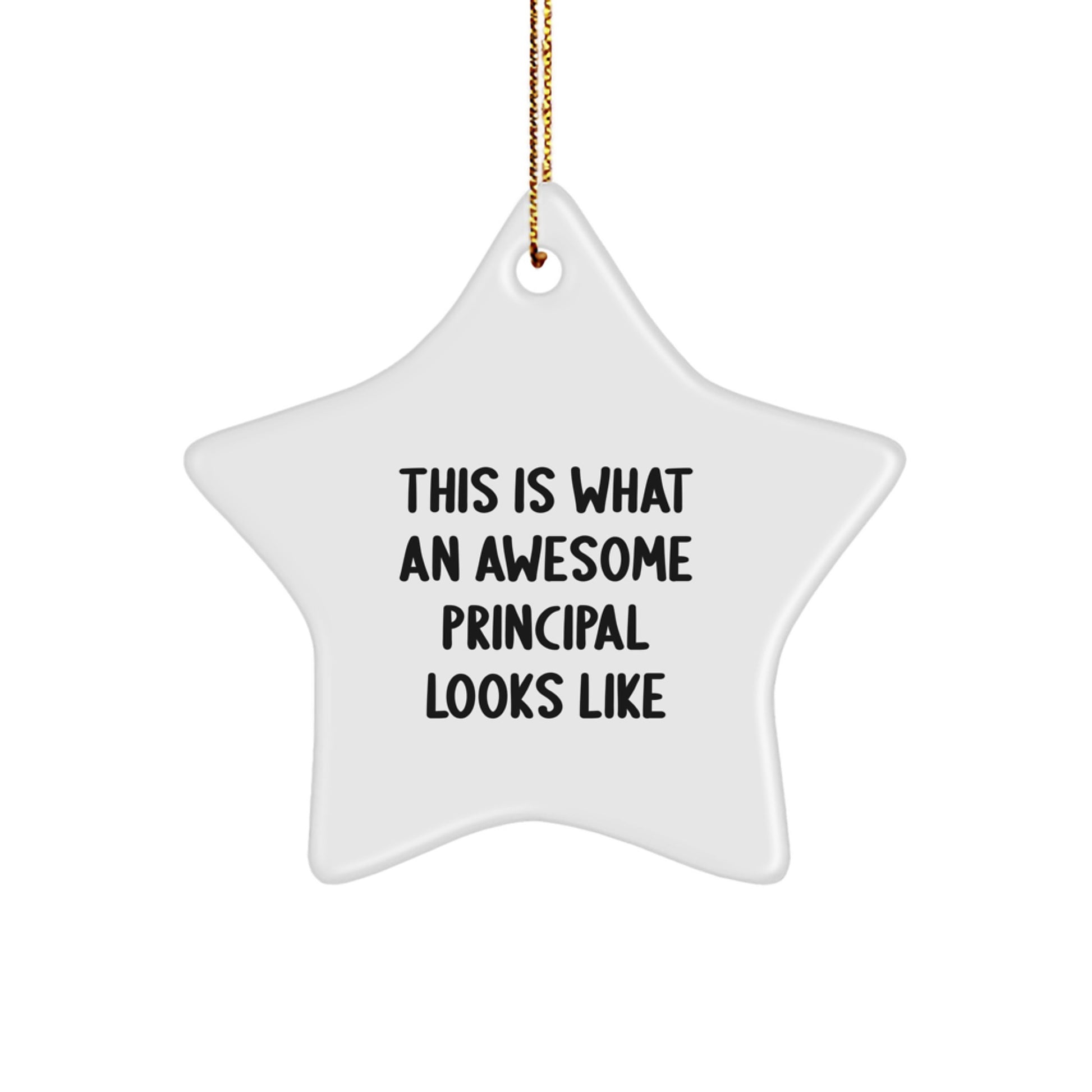 This Is What An Awesome Principal Looks Like, Star Ornament Gifts from Men for Christmas - Image 1