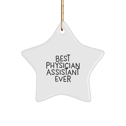 Funny Physician Assistant Gifts, Best PA Ever Star Ornament, Christmas Unique Gifts from Friends, Family, Coworkers for Physician Assistant - Image 1