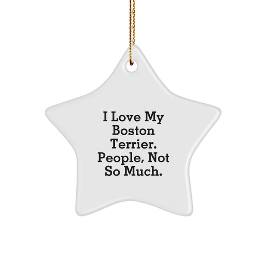 Boston Terrier Dog Lovers, This Funny Star Ornament is Gifts from Friends for You, Perfect for Christmas Unique Gifts - Image 1