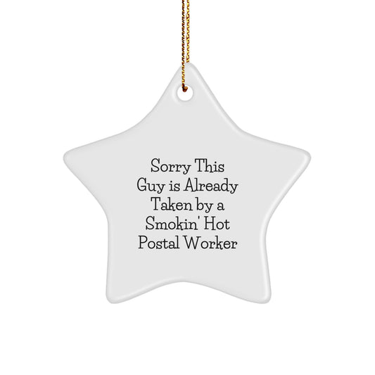 Funny Postal Worker Gifts from Friends, Star Ornament with Quote, Ideal Gifts for Postal Worker Men, Unique Christmas Unique Gifts for Coworkers - Image 1