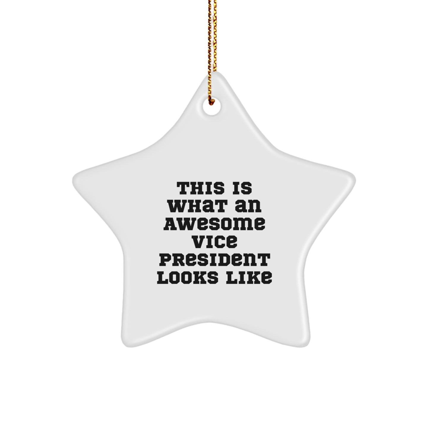 Funny Vice President Gifts from Friends - This Is What An Awesome Vice President Looks Like Star Ornament for Men, Women, or Coworkers, Christmas Unique Presents - Image 1