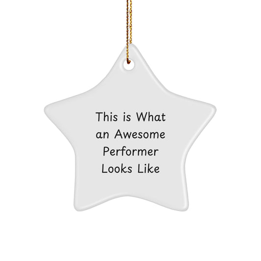 Inspirational Performer Gifts from Friends - This Is What An Awesome Star Ornament Looks Like, Christmas Unique Gifts for Women - Image 1