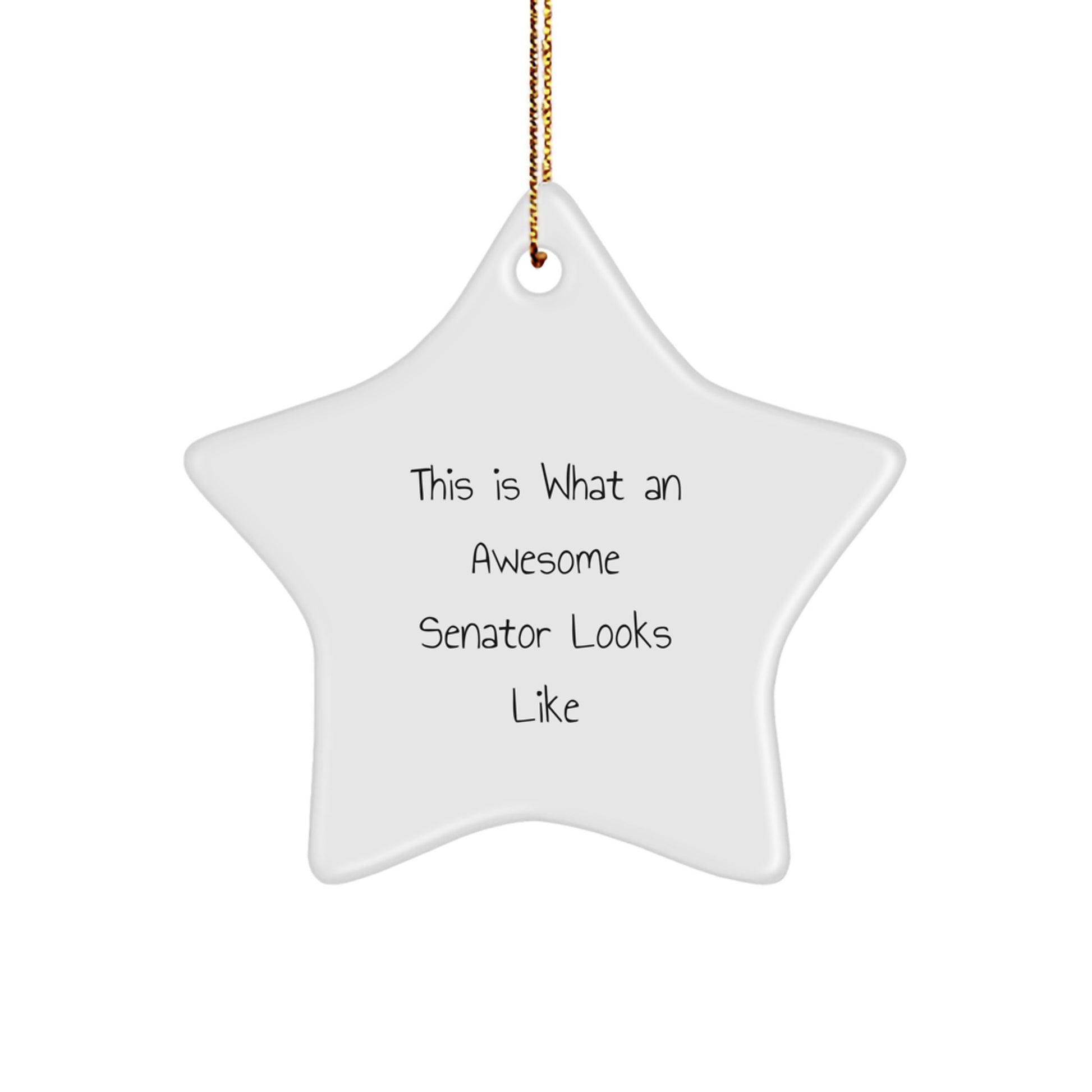 Awesome Senator Gifts from Family, Friends, or Coworkers - This Is What An Awesome Senator Looks Like Star Ornament for Christmas - Image 1
