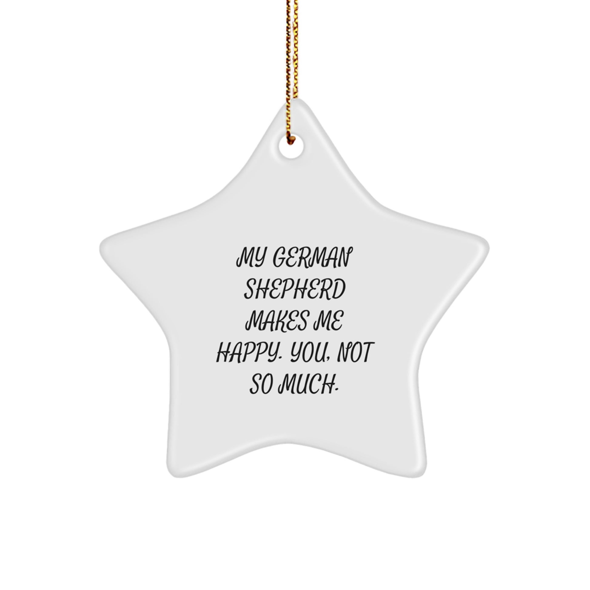 German Shepherd Dog Star Ornament, Funny Gift for Dog Lovers, Gifts from Men to Family, Christmas Unique Gifts - Image 1
