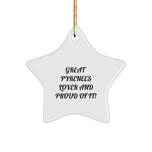 Great Pyrenees Dog Lover Gifts from Family, Unique Star Ornament for Christmas - Image 1