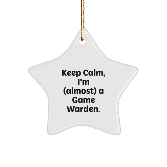 Game Warden Gifts, Funny Quote Star Ornament, Christmas Decorations for Men, Gifts from Friends, Gifts for Game Wardens - Image 1