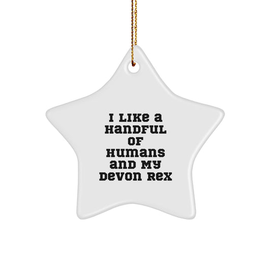 Devon Rex Cat Lovers Star Ornament Gifts from Friends for Christmas - Image 1