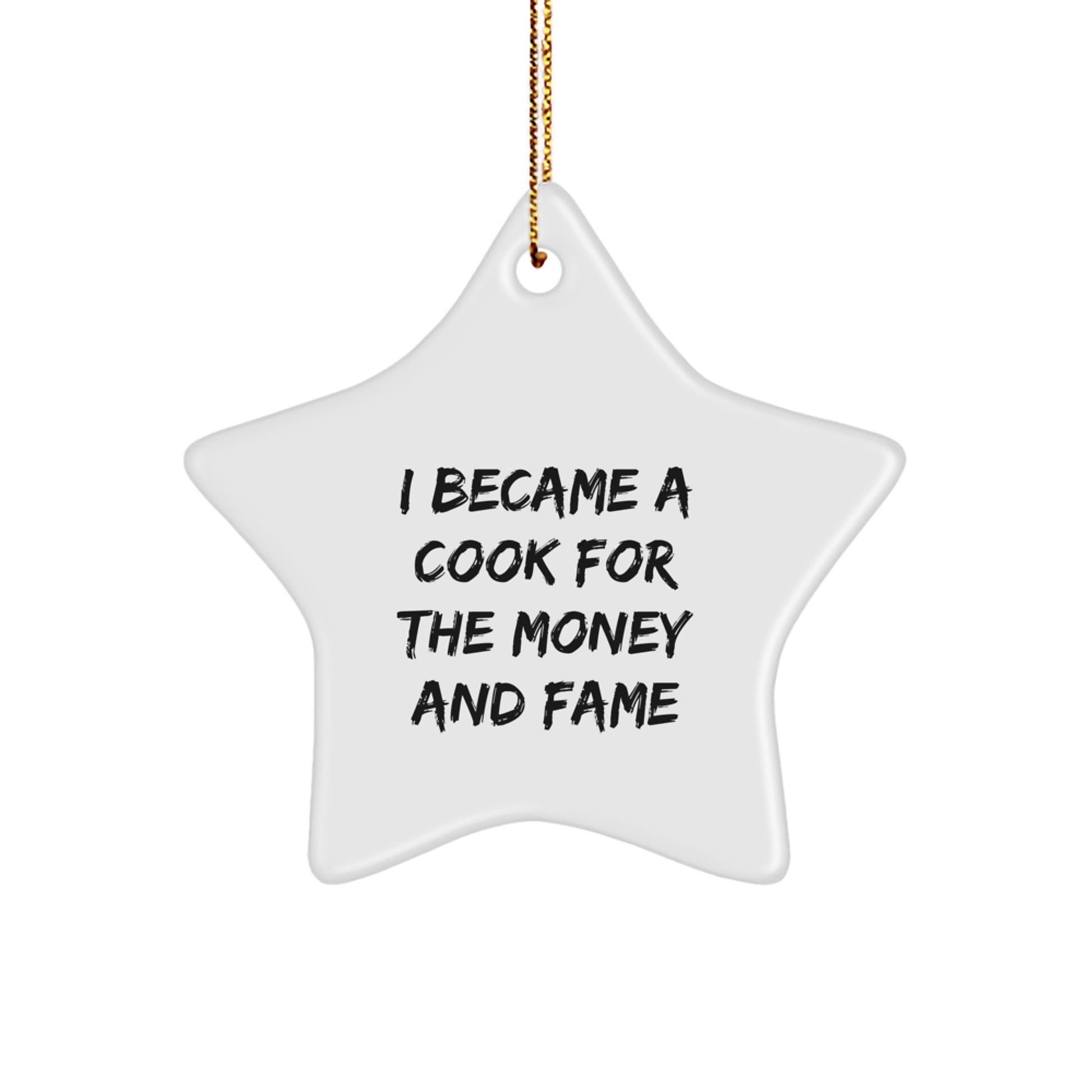 Cook Star Ornament, Gifts from Friends for Cook, Funny Quote, Christmas Unique Gifts for Men - Image 1