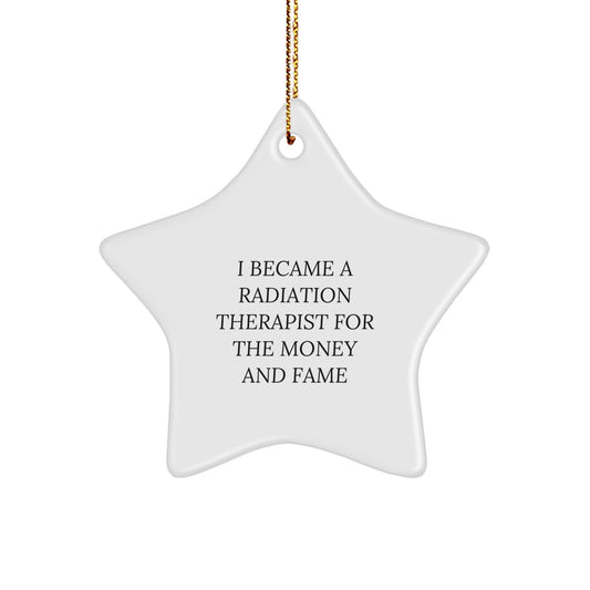 Radiation Therapist Gifts from Men, Gifts for Radiation Therapist, Funny Star Ornament, Christmas Unique Present - Image 1
