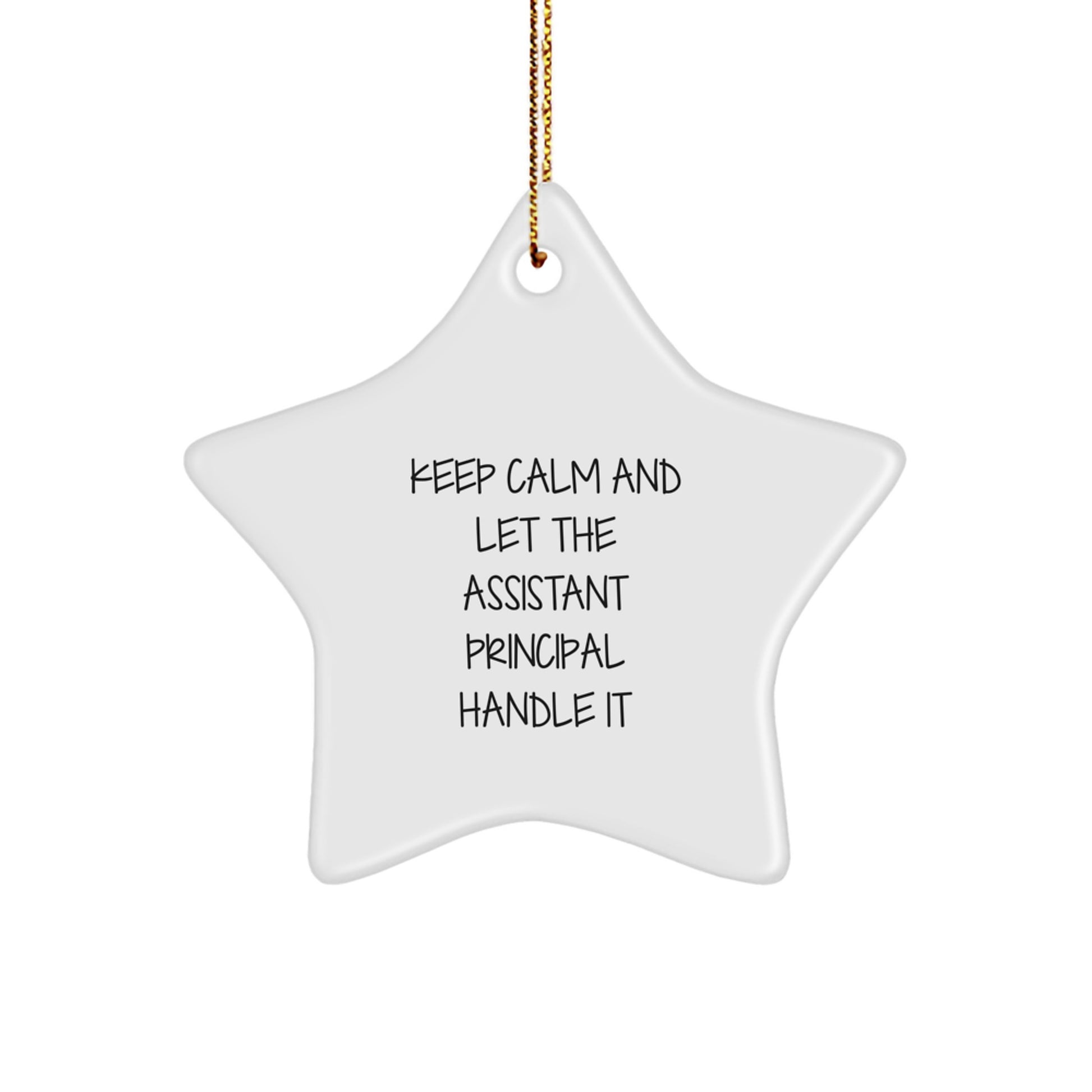 Funny Keep Calm Assistant Principal Star Ornament Gifts from Friends for Christmas - Image 1