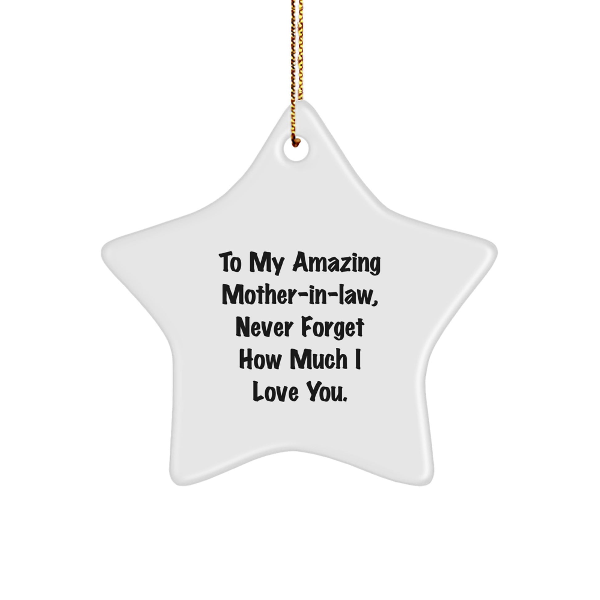 Funny Star Ornament, To My Amazing Mom-in-law, Gifts from Family, for a Heartwarming Christmas - Image 1