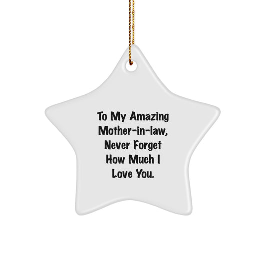 Funny Star Ornament, To My Amazing Mom-in-law, Gifts from Family, for a Heartwarming Christmas - Image 1