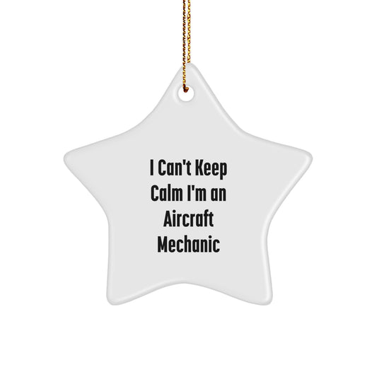 I'm An Aircraft Mechanic Funny Star Ornament Gifts from Men to Friends for Christmas - Image 1