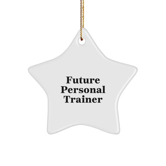 Funny Future Personal Trainer Star Ornament Gifts from Friends to Personal Trainers for Christmas - Image 1