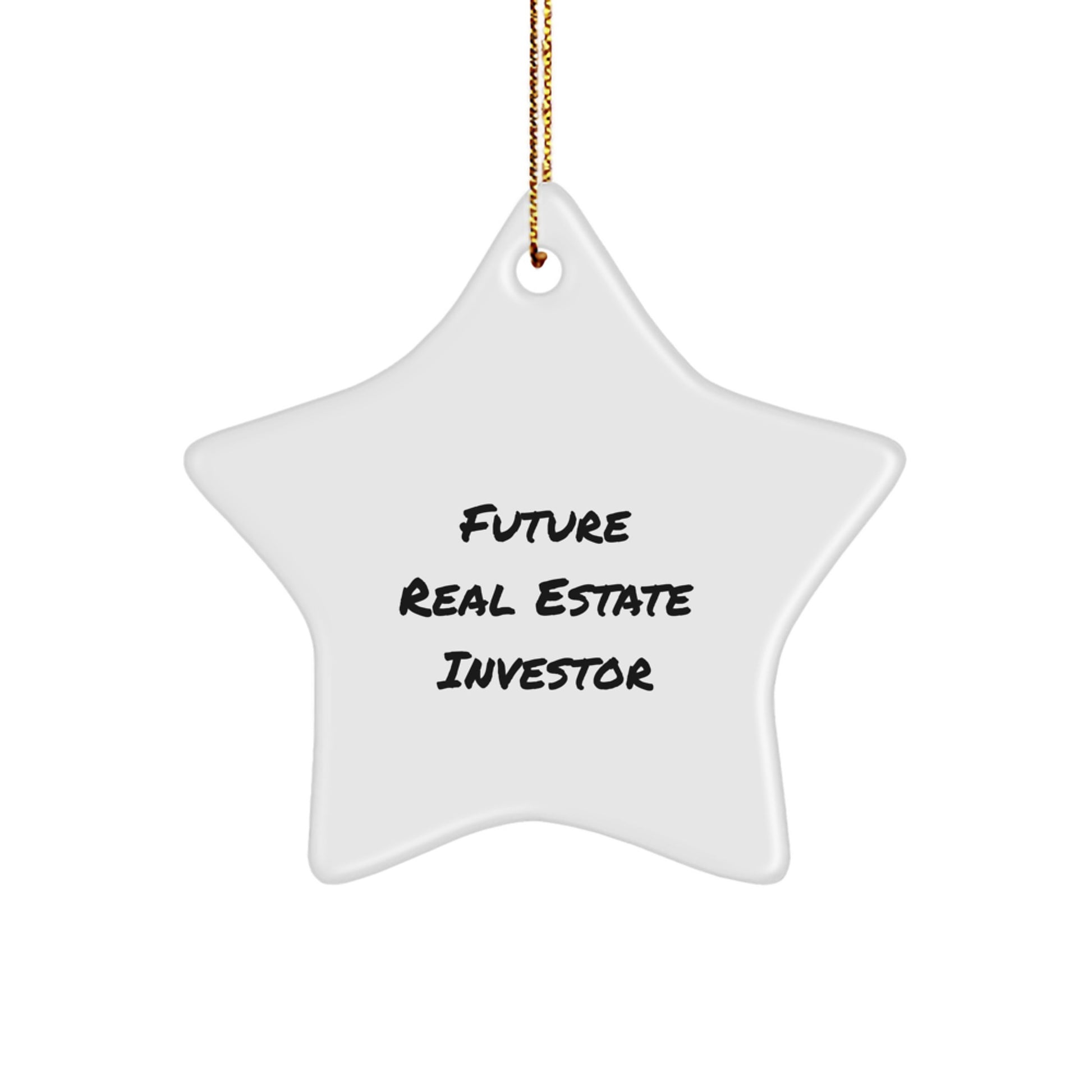 Funny Real Estate Investor Gifts from Friends - Star Ornament for Future Real Estate Investors with Inspirational Quote on Christmas - Image 1