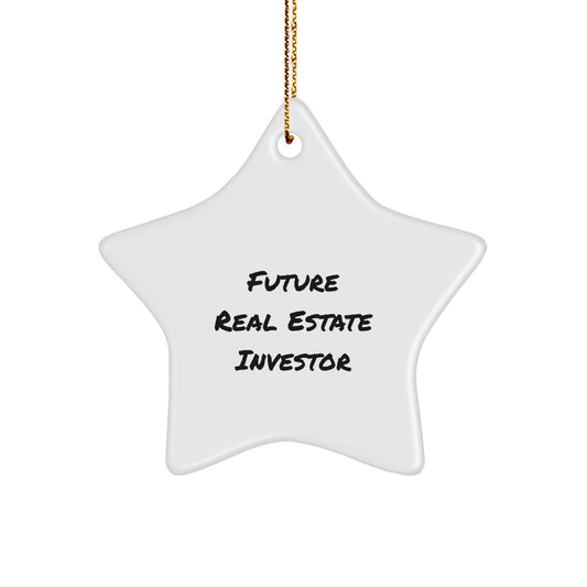 Funny Real Estate Investor Gifts from Friends - Star Ornament for Future Real Estate Investors with Inspirational Quote on Christmas - Image 1