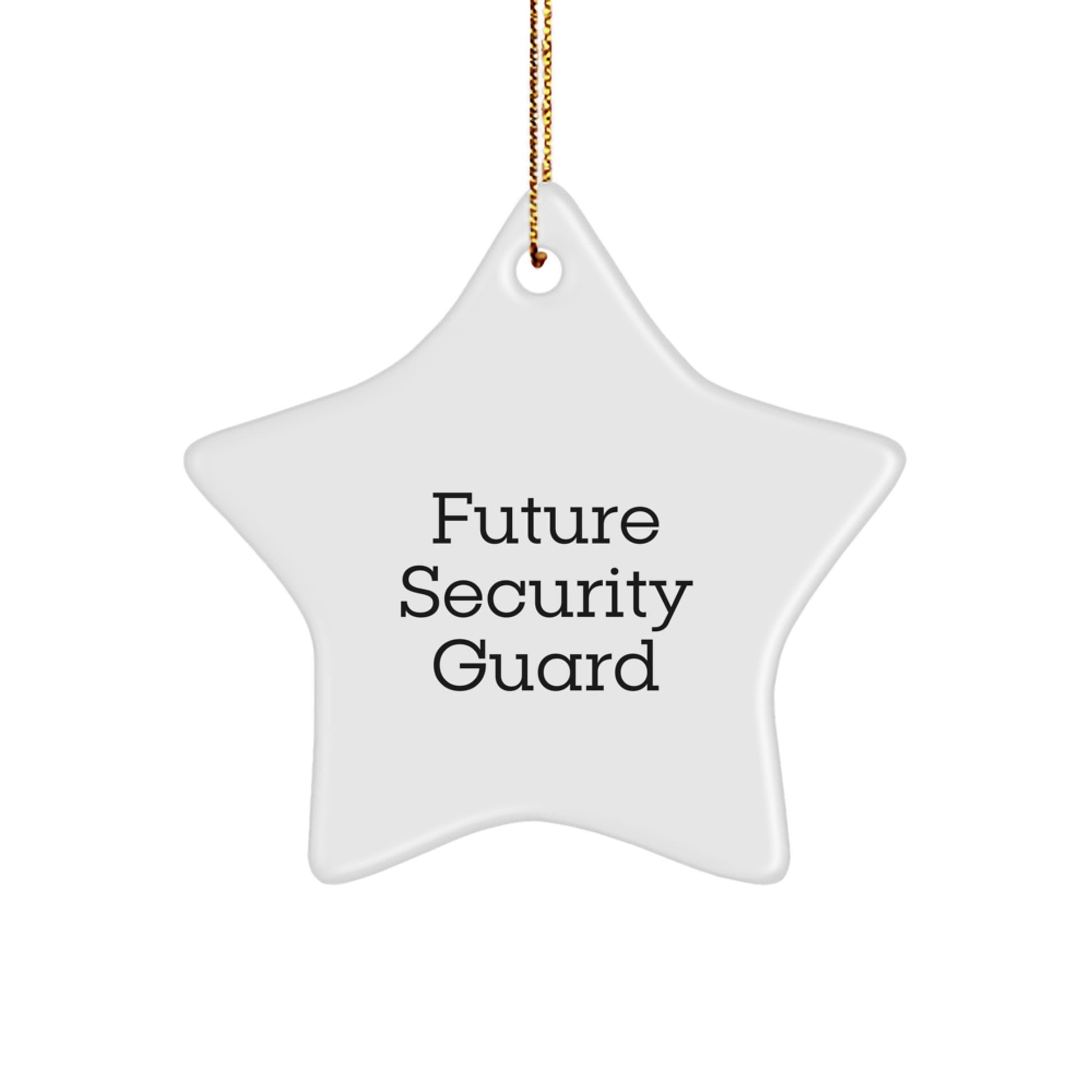 Funny Future Security Guard Star Ornament, Gifts from Men to Security Guard, Unique Christmas Unique Gifts for Him - Image 1