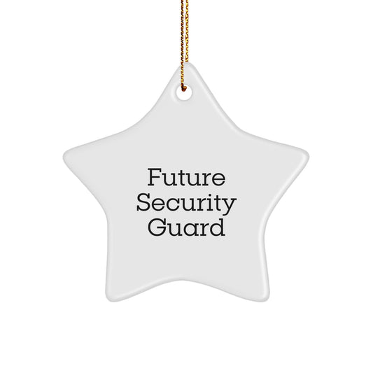 Funny Future Security Guard Star Ornament, Gifts from Men to Security Guard, Unique Christmas Unique Gifts for Him - Image 1