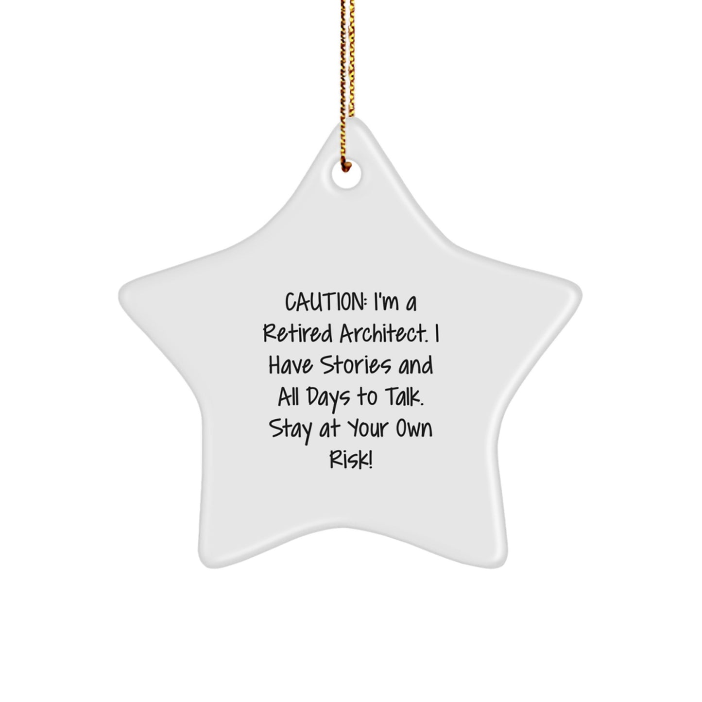 Architect Humor Gifts for Men, Funny Star Ornament, Gifts from Friends and Family, Christmas Unique Architect Gifts - Image 1