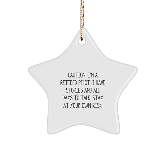 Pilot's Wisdom Star Ornament Gifts from Men to Friends for Christmas - Image 1