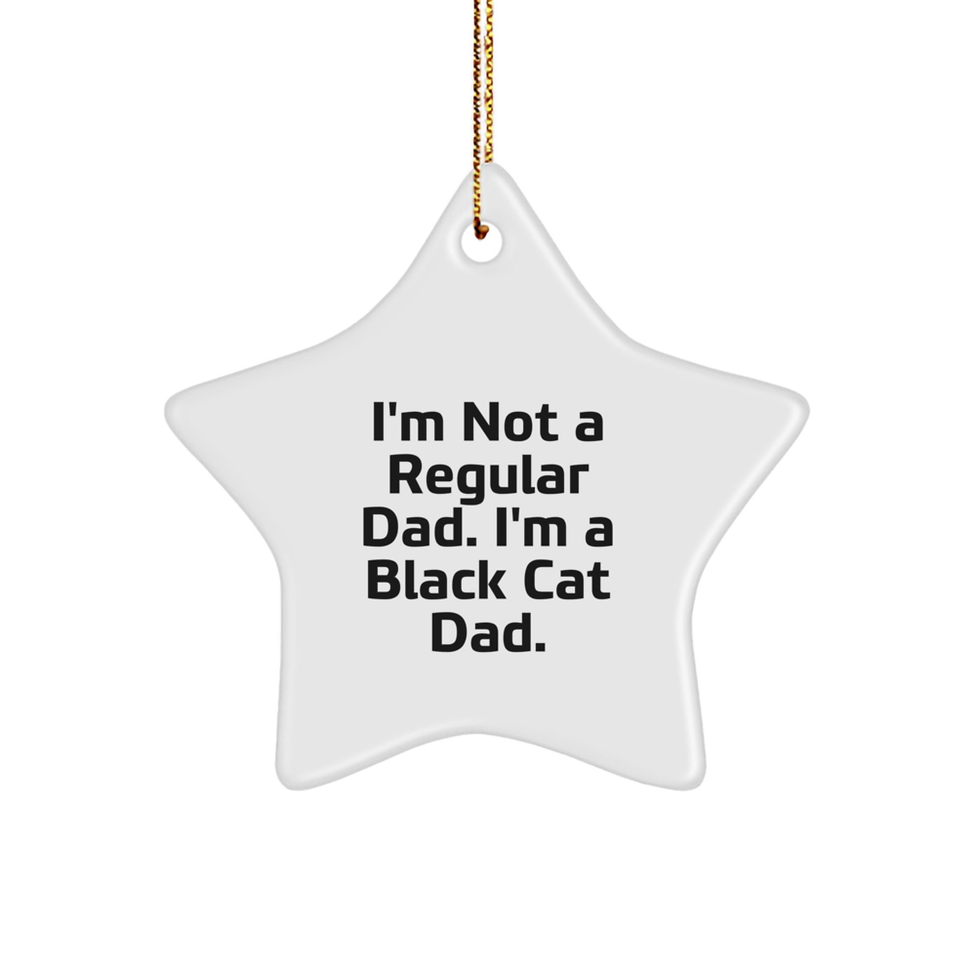 Funny Black Cat Dad Gifts, Star Ornament, I'm Not A Regular Dad. I'm A Black Cat Dad., Christmas Unique Gifts for Men from Family - Image 1