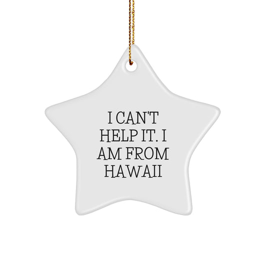 Hawaii Star Ornament, Funny Quote, Gifts from Friends, Gifts for Hawaii Lovers, Unique Christmas Unique Gifts - Image 1
