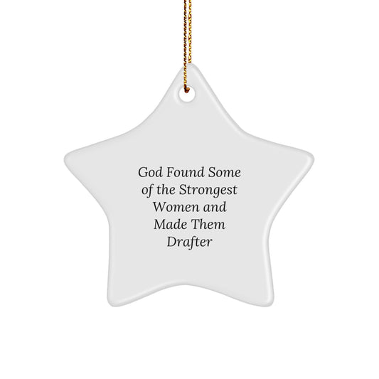 Funny Drafter Gifts from Friends, Gifts for Drafter, Star Ornament, Christmas Unique Treasures - Image 1