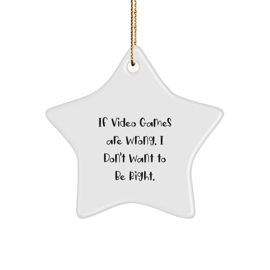 Playing Video Games Gifts from Friends, Funny Star Ornament for Playing Video Games Enthusiasts, Perfect Christmas Unique Gifts - Image 1